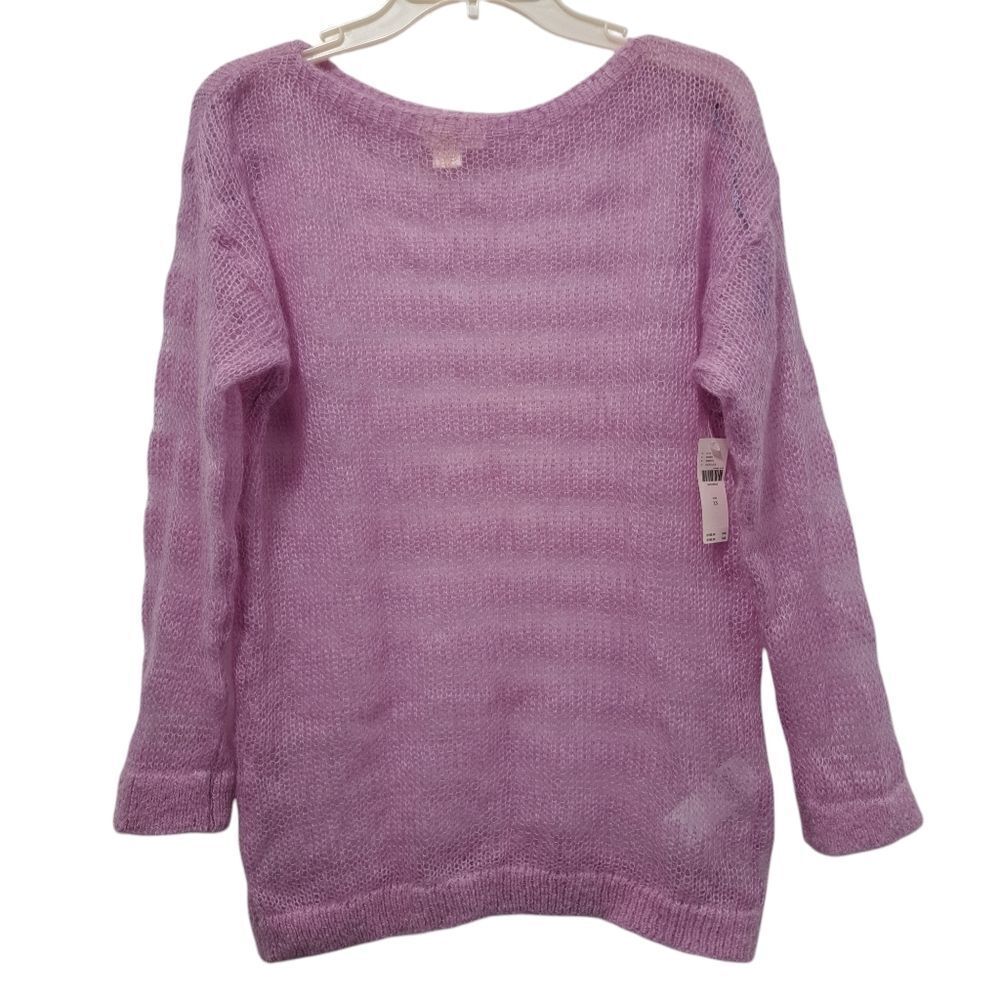 Anthropologie Maeve Wool Blend Sheer Lightweight Pullover Oversized Sweater XS